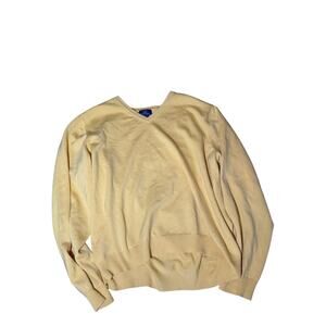 Brooks Brothers 346 Yellow Merino Wool V-Neck Sweater